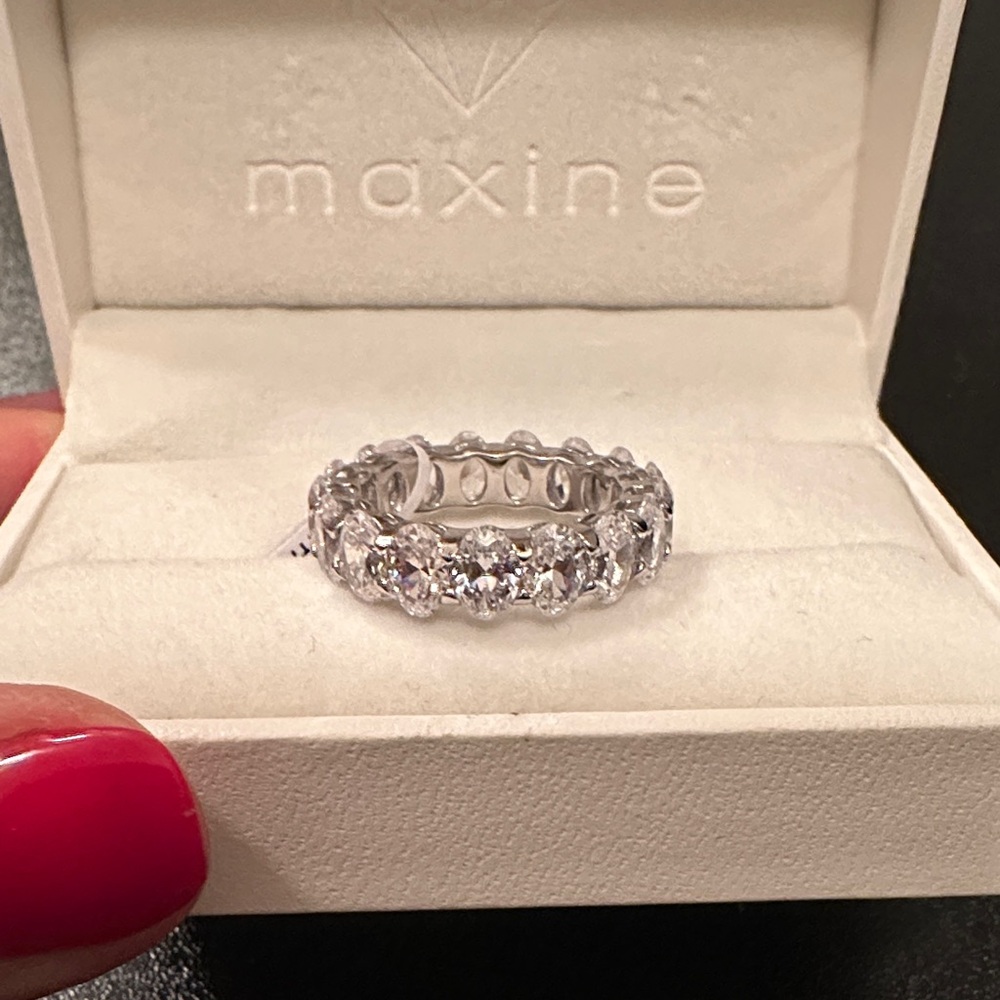 Eternity Oval Cut Simulated Diamond Ring